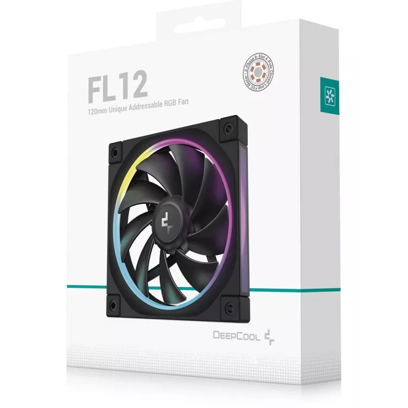 DeepCool FL12 korpuso ventiliatorius, 120 mm, 500–2150 aps./min., 32 dB, FDB, 12 V, juodas