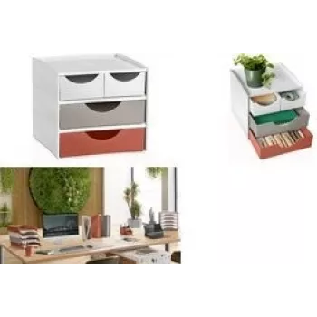 Laikymo spintelė CEP TERRA NOVA 4 stalčiai, White Sand Terracotta