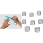 Neodimio magneto kubas sigel B3101 10×10×10 mm nikeliuotas – tvirtas laikymas užrašams ir demonstracijoms