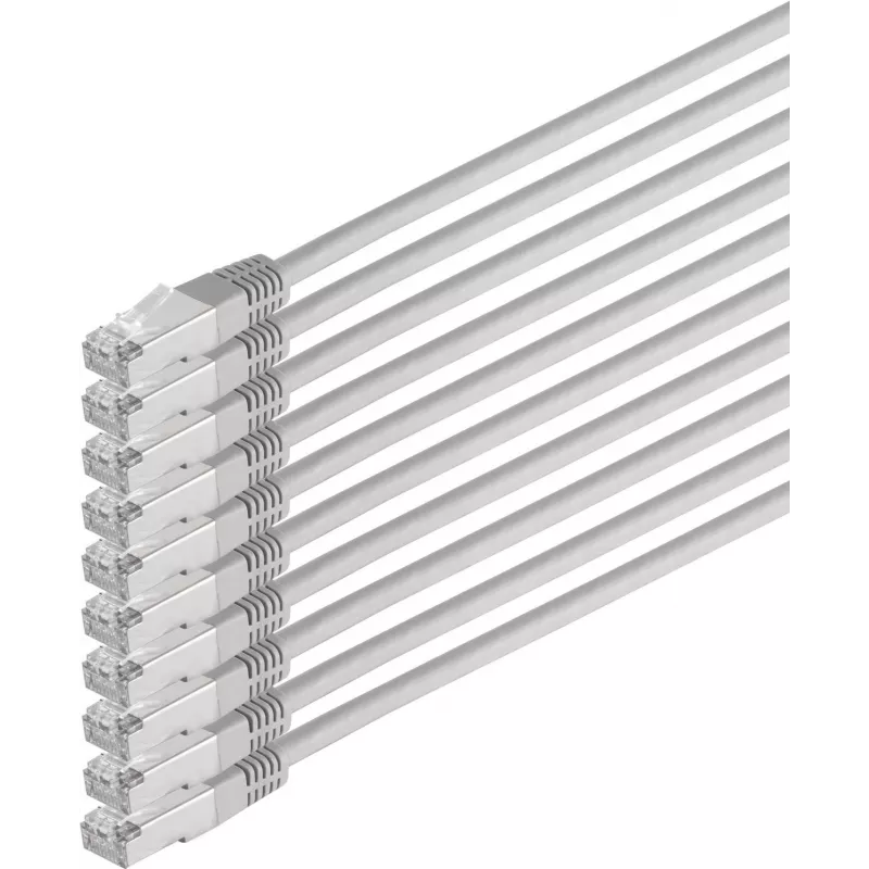 Tinklo kabelis ShiverPeaks 75720-H-SET10 Cat 6 S/FTP PIMF, 10 vnt. pakuotė