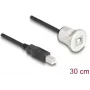 DeLOCK 88182 USB 2.0 laidas USB B 0,3 m juodas sidabrinis