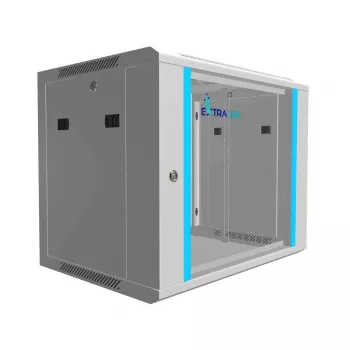 Sieninis tinklo spintos korpusas Extralink 9U 600x450 Pilka