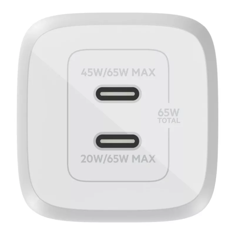 Įkroviklis Belkin WCH013vfWH 65 W su dviem USB-C prievadais
