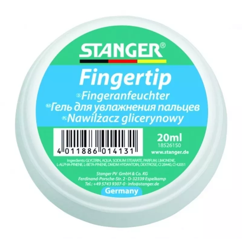 Klijų rašiklis Stanger Finger Tip 18526150, 20 ml, su pirštų galiukų aplikatoriumi tiksliam klijavimui