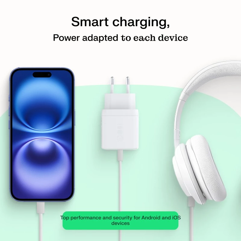 Green Cell PowerSource Solo30 30W Baltas – USB-C įkroviklis