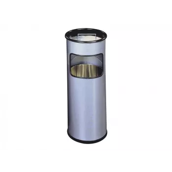 Durable šiukšlių ir peleninės kombinuotas kibiras – apvalus – 17 L – metalinis