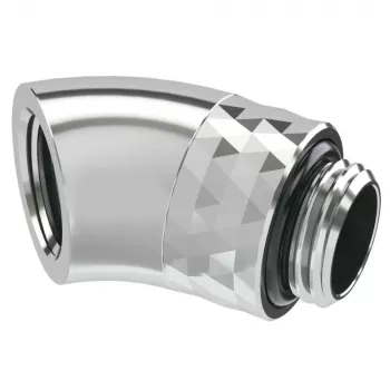 Barrow Dazzle adapteris TDWT45-B01 SS 45° G1/4 colio vyriškas į G1/4 colio moteriškas pasukamas sidabrinis