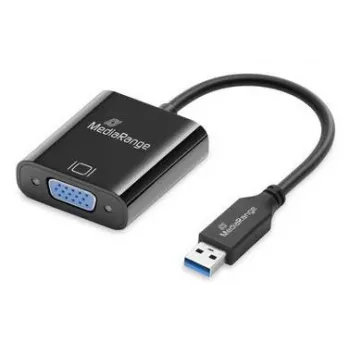 MediaRange MRCS230 vaizdo kabelio adapteris 0,2 m USB Type-A VGA D-Sub juodas