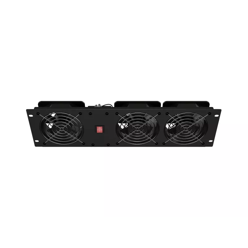 Vėdinimo panelė LANBERG AK-1506-B 19 colių su 3 ventiliatoriais 230V juoda