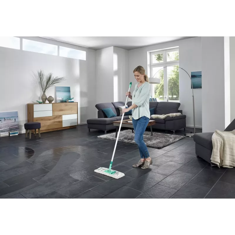 Leifheit Profi XL cotton plus plokščias šluotražis – 420 mm, medvilnė/pluoštas, aliumininis kotas