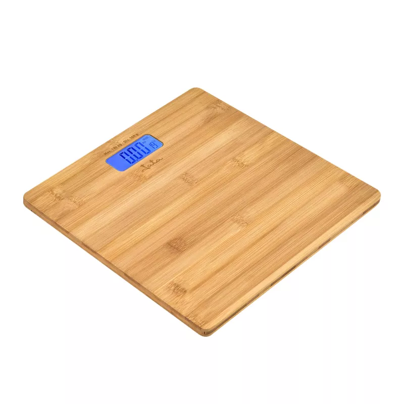 Elektrinės asmeninės svarstyklės Jata HBAS1489 – 180 kg, 100 g tikslumas, 10,2 cm LCD, bambuko platforma