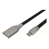 NATEC kabelis USB-C/A 2.0 1m Prati 1m juodas metalinis