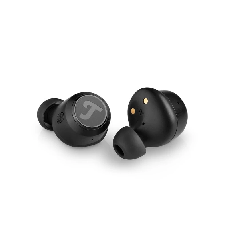 Teufel REAL BLUE TWS 3 belaidės ausinės į ausis, juodos, Bluetooth, skirtos skambučiams ir muzikai