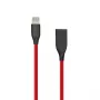 Silicone laidas USB–Lightning, 2 m, raudonas
