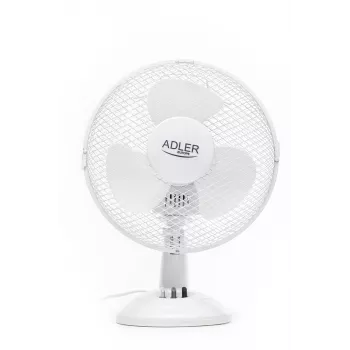 Adler AD 7302 stalinis ventiliatorius baltas 23 cm 2 greičiai su svyravimu 60 W