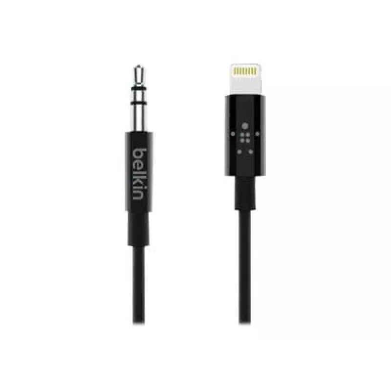 Belkin Kabel Lightning auf Kopfhöreranschluss - Lightning männlich bis Stereo Mini-Klinkenstecker männlich - 91.4 cm - Schwarz - für Apple iPhone (Lig
