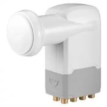 Wentronic Goobay Universal Octo LNB, Baltai Pilka – skaitmeninis SAT LNB (DVB-S2) 8 abonentams (4K/HDTV/3D priėmimas) (67273)