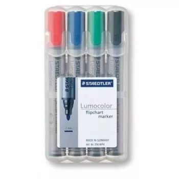 Markeris Staedtler 356 WP4 4 vnt. Juoda Mėlyna Žalia Raudona