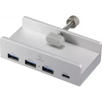 Renkforce RF-ACHB-350 1+3 prievadų USB 3.1 Gen 1 vidinis šakotuvas sidabrinis (RF-6690354)