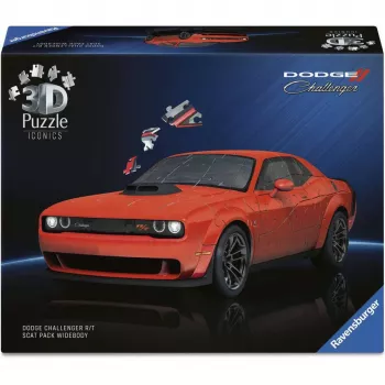 3D dėlionė Ravensburger Dodge Challenger R/T Scat Pack Widebody – Iconics serija, modelio replika