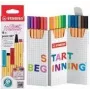 STABILO Fineliner point 88 18 spalvų plonas rašiklis 0,4 mm