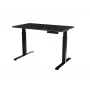 Cama Meble elektrinis reguliuojamo aukščio stalas MOON 121x67 cm, stačiakampis medžio drožlių plokštės viršus, 72–120 cm juoda/san sebastian