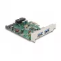 DeLOCK PCI Express x1 kortelė su 2 x USB 3.2 Gen 1 Type-A ir 1 x vidine 19 kontaktų jungtimi