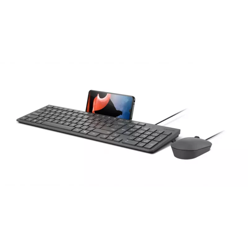 Laidinė klaviatūros ir pelės rinkinys Lenovo 310 (JAV anglų) – pilno dydžio klaviatūra, 1,8 m laidas, 2000 DPI optinė ambidekstrinė pelė