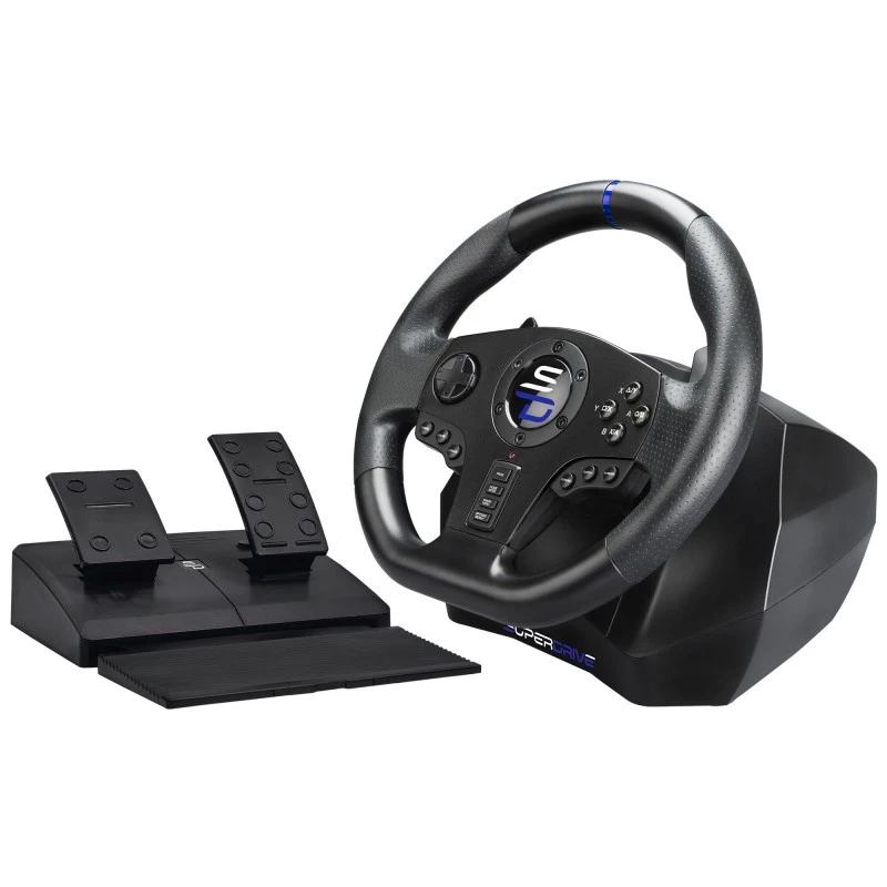 Vairas su pedalais Subsonic SV750 juodas 270° sukimosi kampas USB