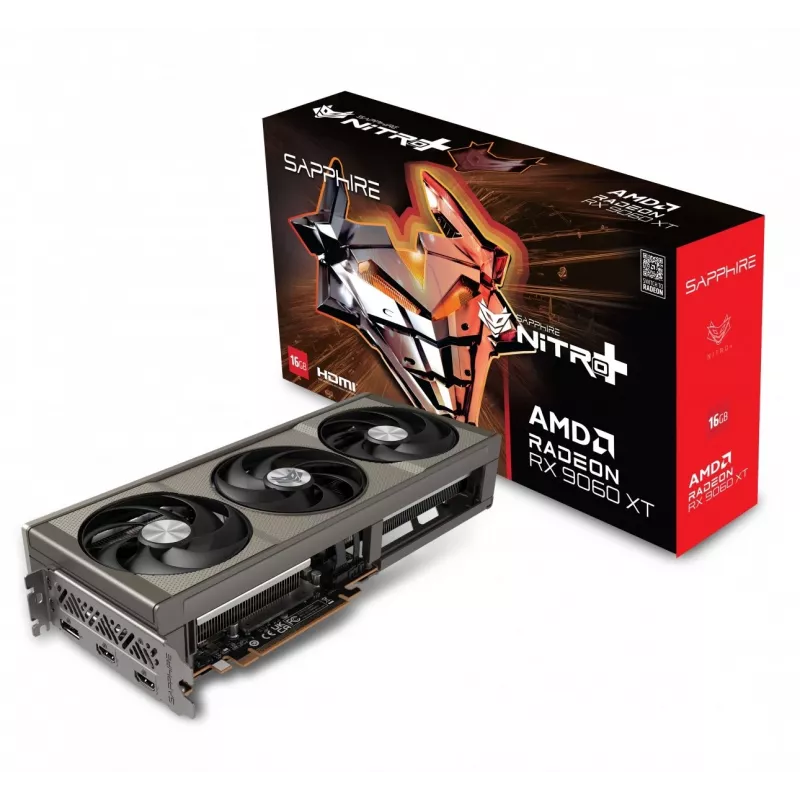 Vaizdo plokštė Sapphire NITRO+ Radeon RX 9060 XT – 8 GB GDDR6, 128 bitų, PCIe x16 5.0