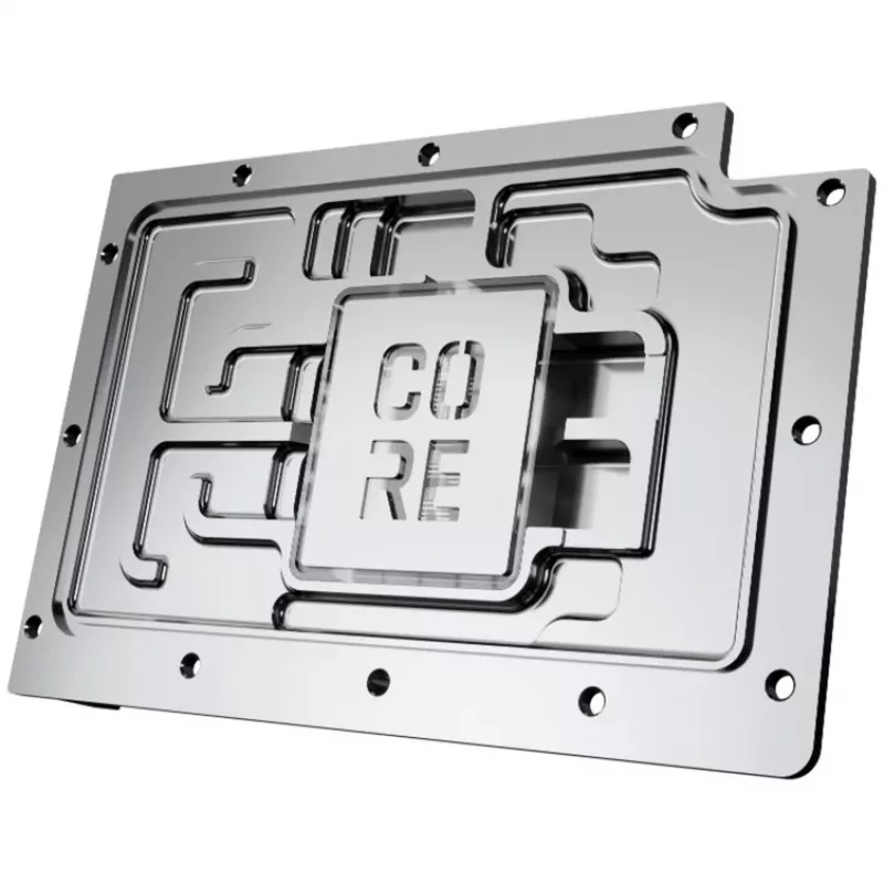 Vandens blokas vaizdo plokštei Alphacool RTX 5080 Phoenix Transparent Silver su galine plokšte