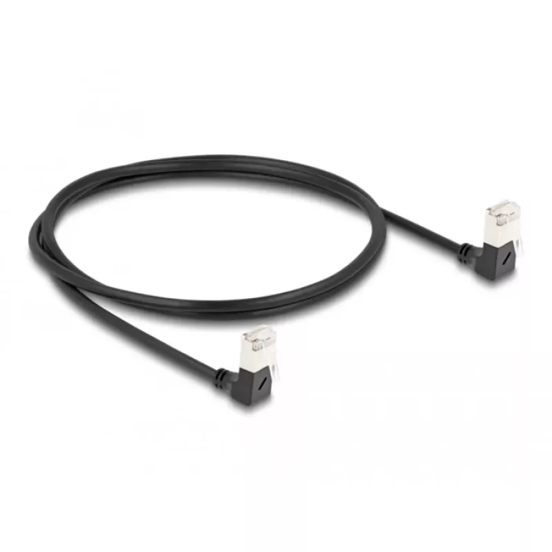 DeLOCK RJ45 Cat.6A tinklo kabelis 1 m juodas