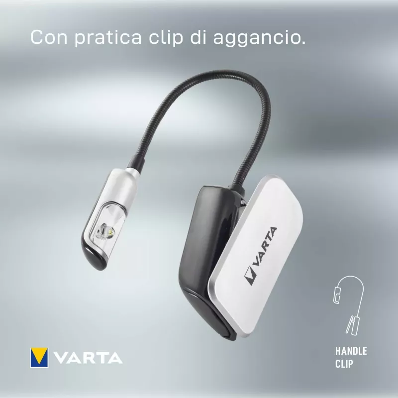 Varta 16618 - Segtuvinis žibintuvėlis - Juoda - Sidabrinė - Plastikas - LED - 1 lempa - 9 lm