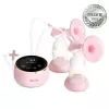 Elektrinis pientraukis Neno Bella Twin su 150 ml buteliukais, 6 stimuliavimo / 9 siurbimo lygiai, USB Li‑Ion baterija, rožinė/skaidri
