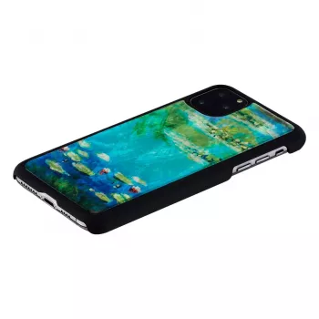 iKins dėklas iPhone 11 Pro Max – vandens lelijų raštas, juodas