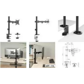 LOGILINK BP0170 Monitoro laikiklis 17-32 colių, rankos ilgis 200 mm, plieninis, juodas