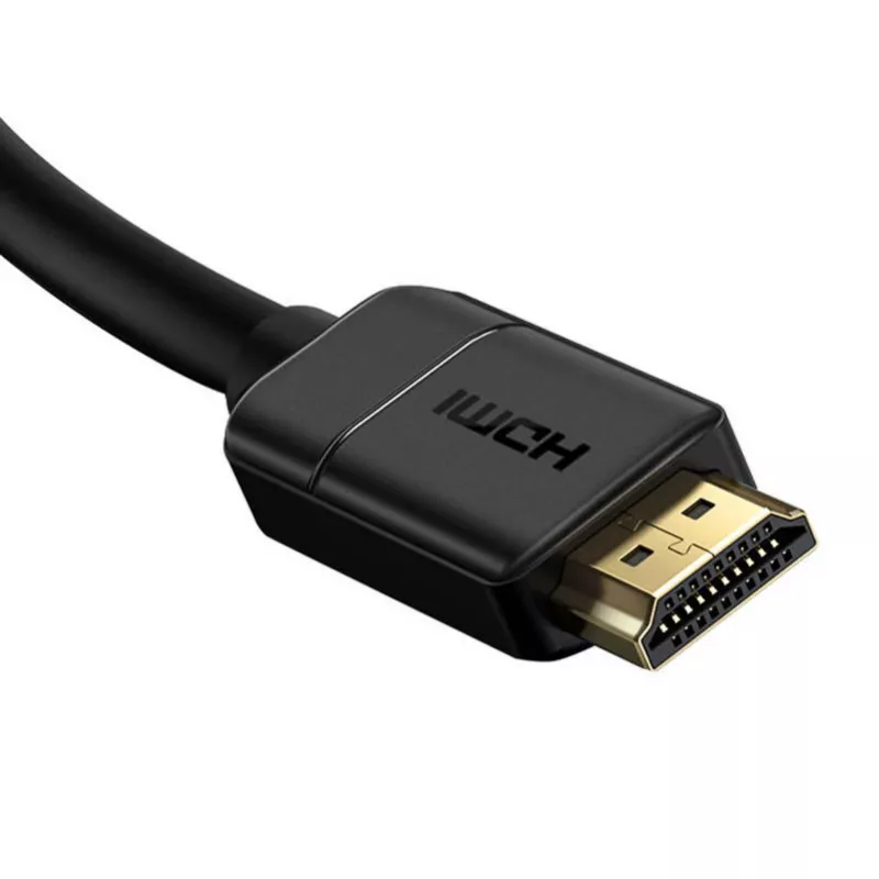 Baseus 2x HDMI 2.0 laidas 4K 30Hz, 3D, HDR, 18Gbps, 8m (juodas)