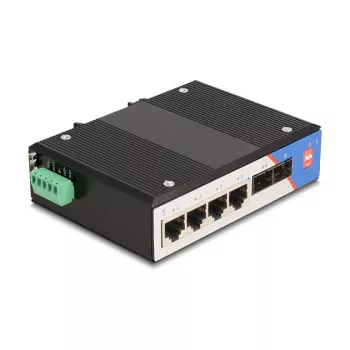 Nevaldomas jungiklis DeLOCK 88015 Gigabit Ethernet 4 prievadai Juodas