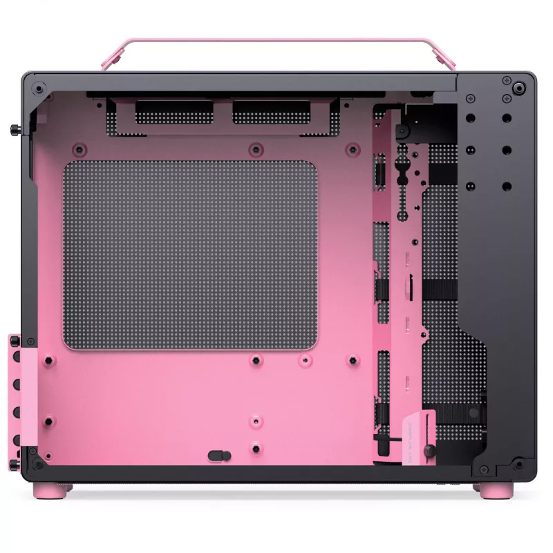 Jonsplus Z20 Black-Pink kompiuterio korpusas – Mini/Micro/Flex-ATX su nešimo rankena