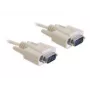DeLOCK RS-232 serialinis kabelis 1 m smėlio spalvos DB-9