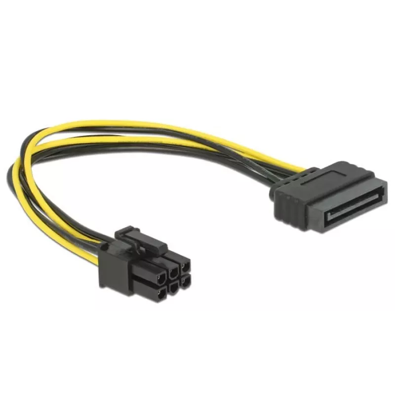 Delock 82924 SATA 15 kontaktų į 6 kontaktų PCI Express maitinimo laidas