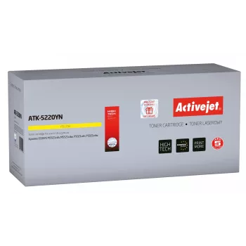 Activejet ATK-5220YN tonerio kasetė Kyocera TK-5220Y pakeisti, Supreme, 1200 psl., geltona