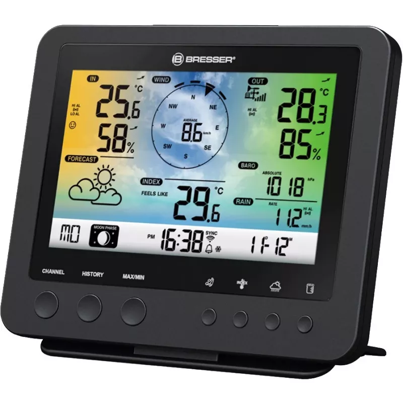 Skaitmeninė orų stotelė Bresser Optics 7002580 juoda AC Wi-Fi