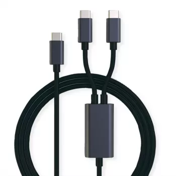 ROLINE USB-C laidas, 24 kontaktų USB-C (M) į 24 kontaktų USB-C (M), USB 2.0, 1,85 m, 100 W, juodas (11.02.8308)