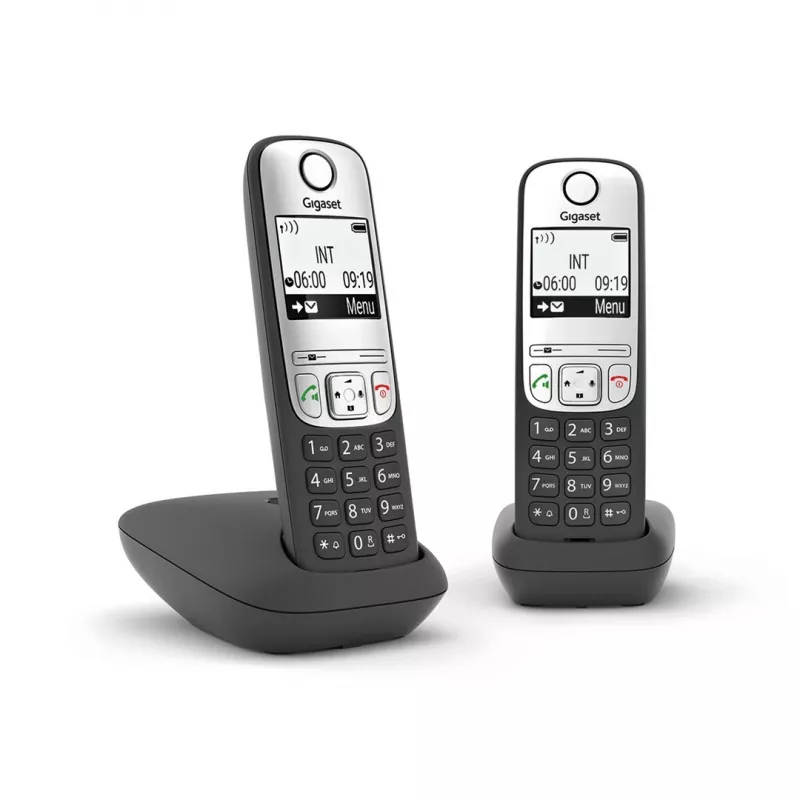 Gigaset A690 Duo Analoginis telefonas su skambučių ID Juoda, Sidabrinė