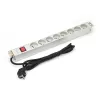 DIGITUS Professional a-19-STRIP-2-IMP - maitinimo paskirstymo įrenginys (stelažinis, 1U) - 8 lizdai, 250 V, 1,8 m laidas