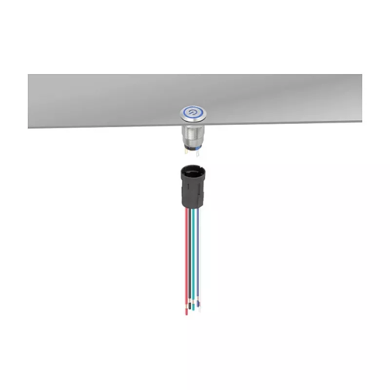Delock 90792 lizdas 19 mm 5 kontaktų mygtukui arba jungikliui