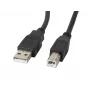 Lanberg CA-USBA-11CC-0050-BK USB 2.0 kabelis 5 m USB B juodas