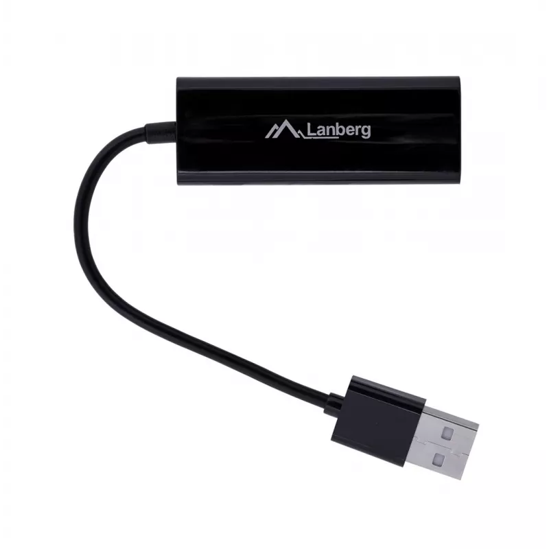 Lanberg NC-0100-01 tinklo adapteris USB 2.0 – RJ45 100 Mbit, 0,15 m laidas
