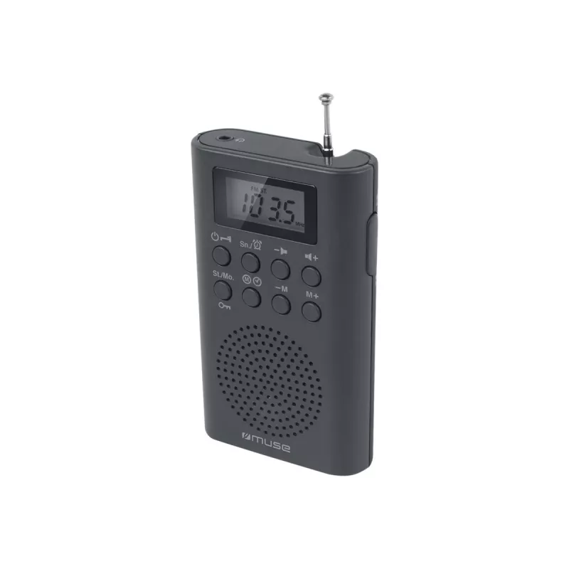 Nešiojamas radijo imtuvas Muse M-03 R FM PLL, LCD ekranas, išorinė antena, juodas